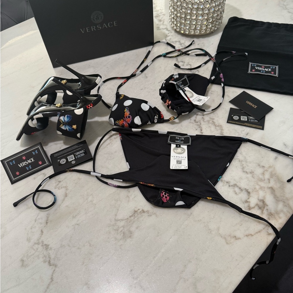 Versace Dua Lipa Bikini & Stilettos
